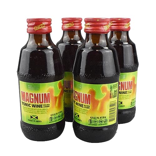 Magnum Tonic Wine with Iron & Vitamins from Jamaica (pack of 4 bottles at 200ml each)